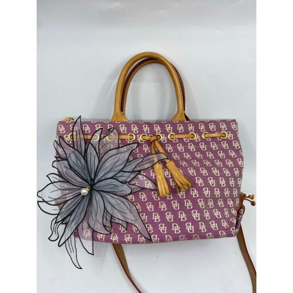 DOONEY & BOURKE Purple White Tan Tote Crossbodybag - Picture 2 of 13